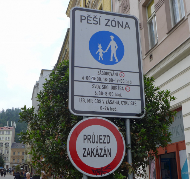 Na pěších zónách platí prodloužená doba pro zásobování