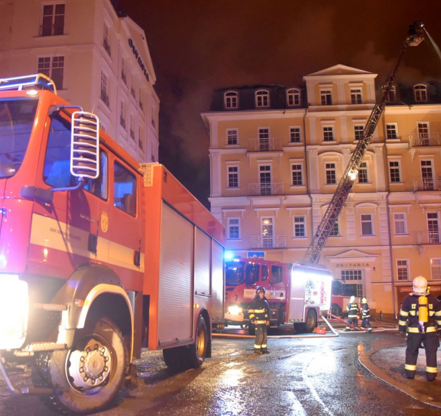 Požár v Mariánských Lázních zničil několik bytů