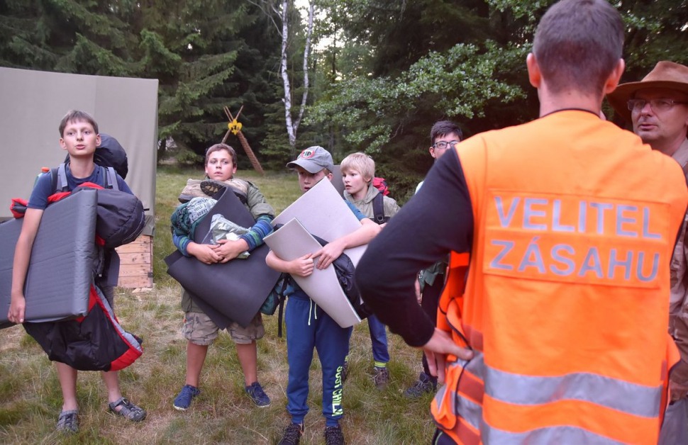 Hasiči ve Staré Vodě evakuovali dětský tábor