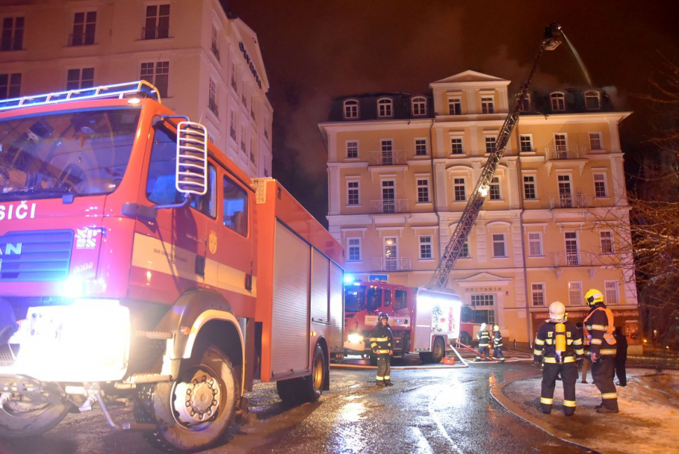 Požár v Mariánských Lázních zničil několik bytů